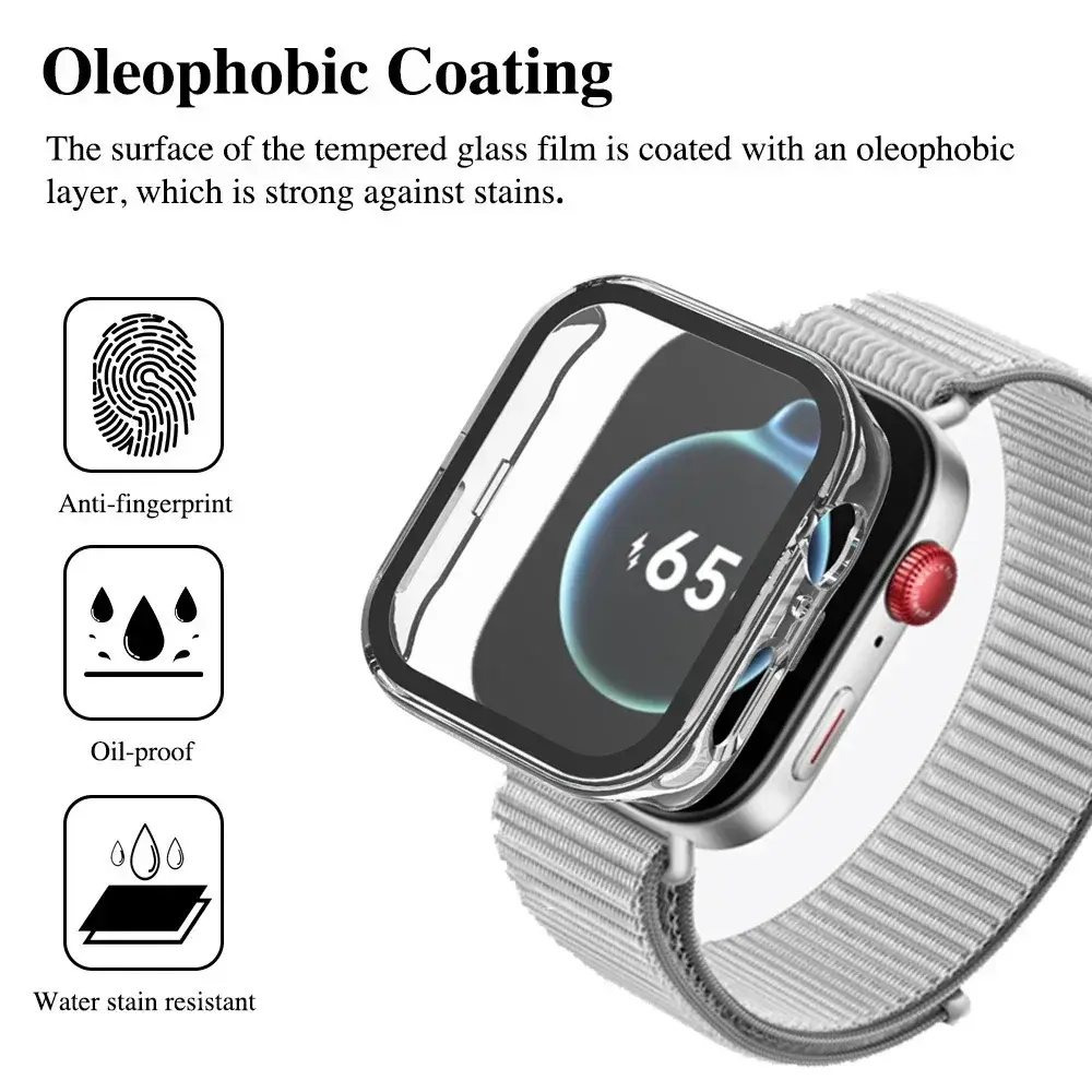 Tempered Glass Watch Cases For Huawei Watch Fit 3 All-Around Screen Protector Hard PC Bumper Watch Case For Huawei Watch Fit3