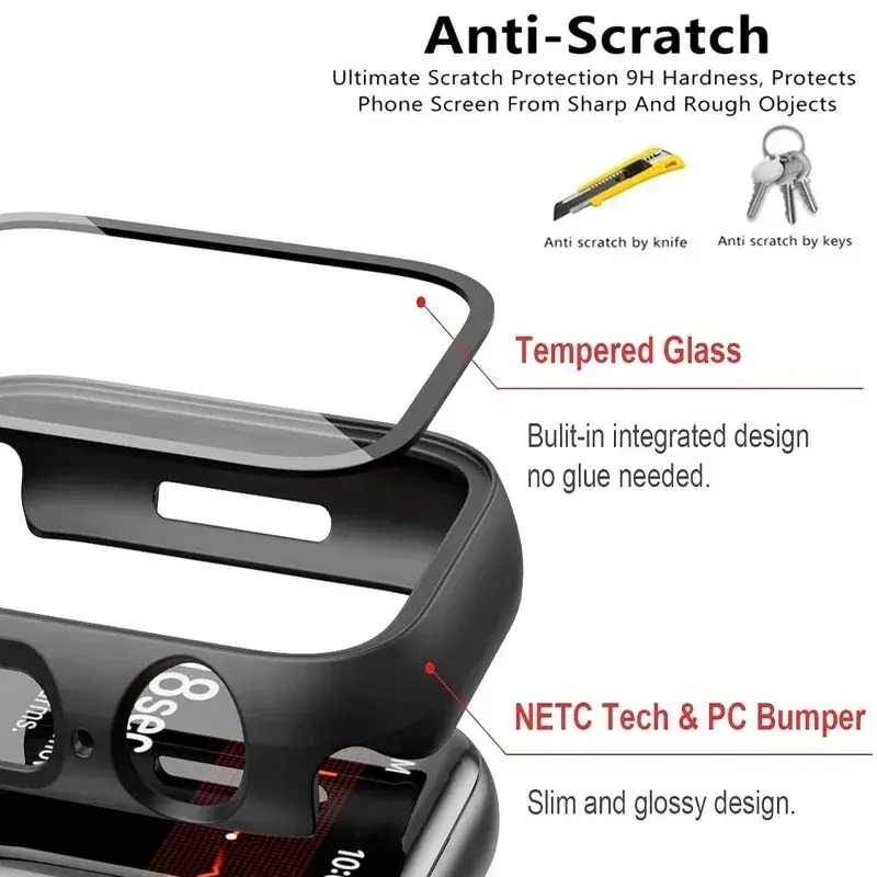 Tempered Glass Watch Cases For Huawei Watch Fit 3 All-Around Screen Protector Hard PC Bumper Watch Case For Huawei Watch Fit3