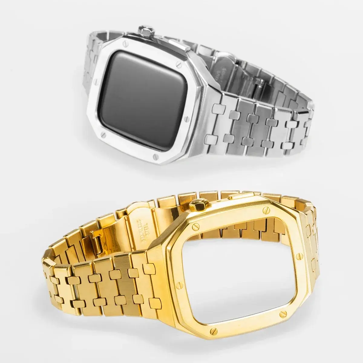 Luxury Modification Mod Kit for Apple Watch 8 7 Case Strap 45mm 44mm Metal Bezel Frame for iwatch Series 6 5 4 SE Accessories