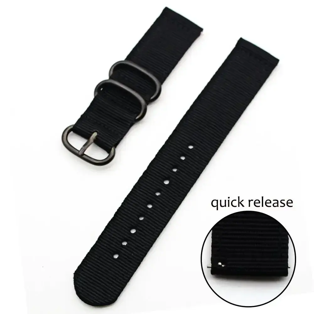 1pcs Nylon strap 18mm 20mm 22mm 24mm Watch Band Multicolor Watch Strap Nylon Buckle Striped Waterproof Replace Watch Accessories
