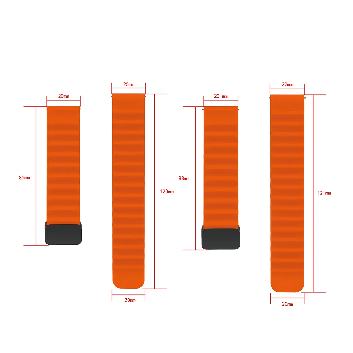 20mm 22mm Magnetic Buckle Strap for Samsung Galaxy Watch 7/6/5/4 40 44mm Sport Strap for Watch 5 Pro/Active2 Silicone Bracelet