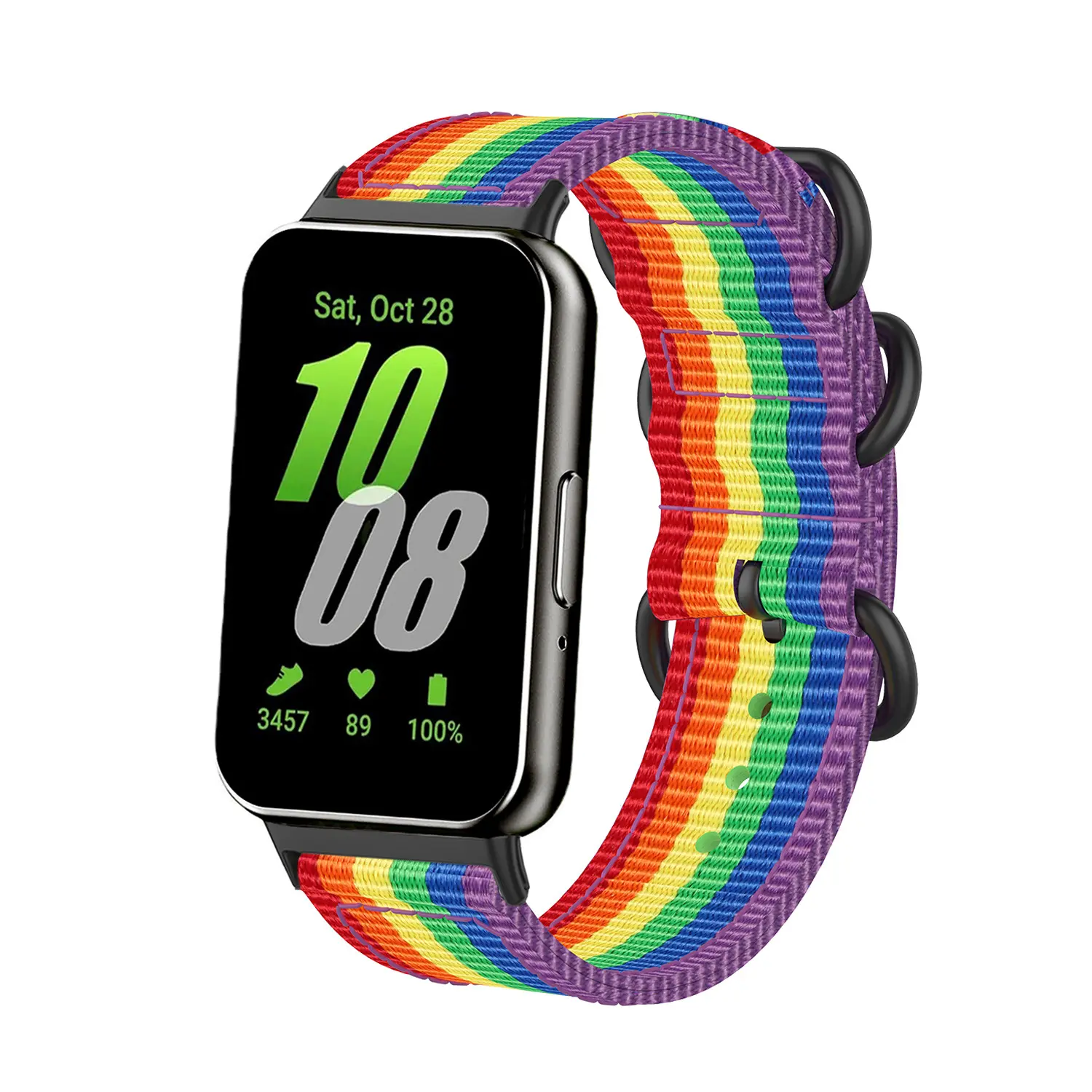 Nylon Loop Strap for Samsung Galaxy Fit 3 Adjustable Elastic Bracelet Watchband for Samsung Galaxy Fit3 Canvas Band Accessories