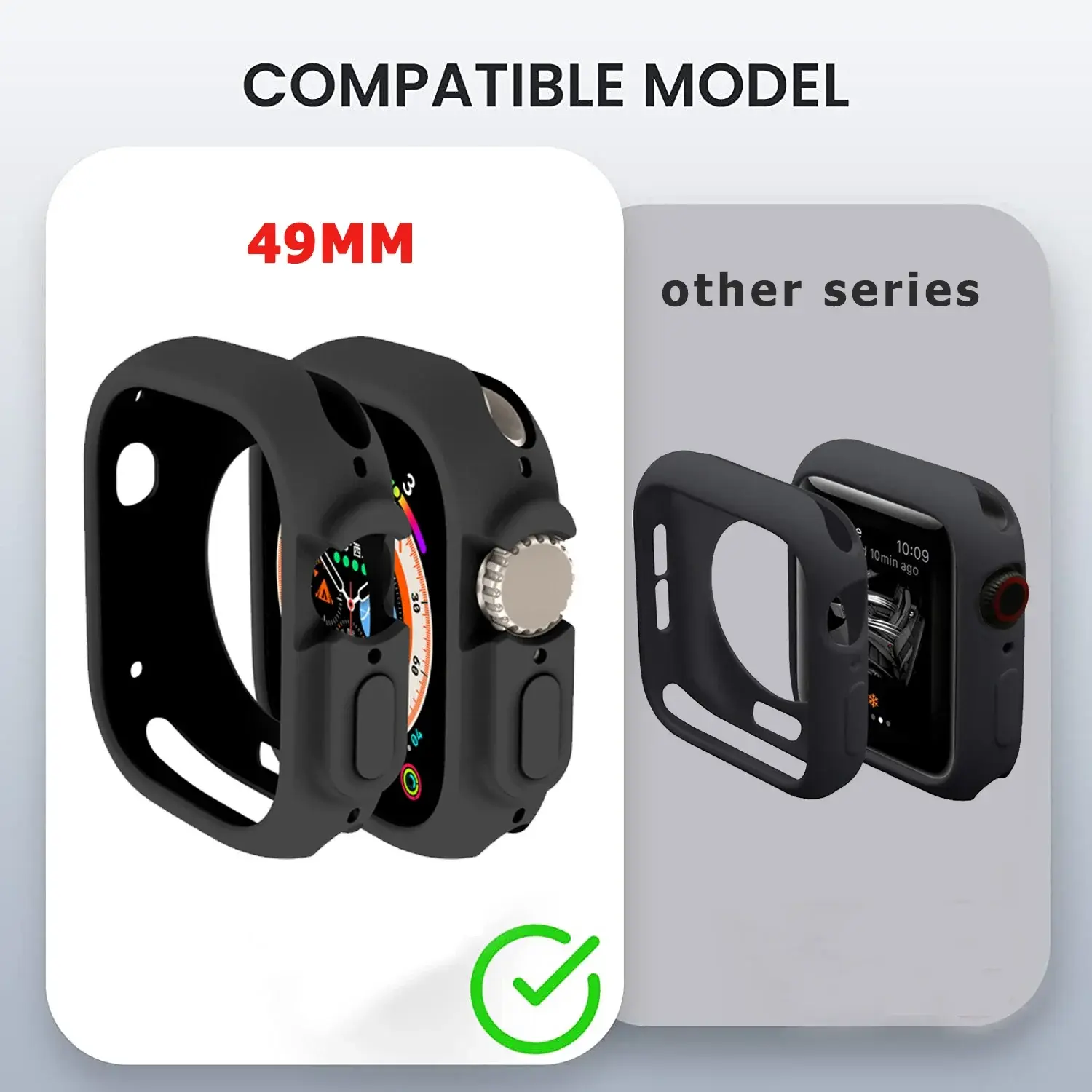 Candy Silicone Case for Apple Watch Ultra 2 49mm Cover 9 8 7 6 Se 5 4 45mm 42mm Protection Iwatch Series 44mm 40mm 41mm Bumper