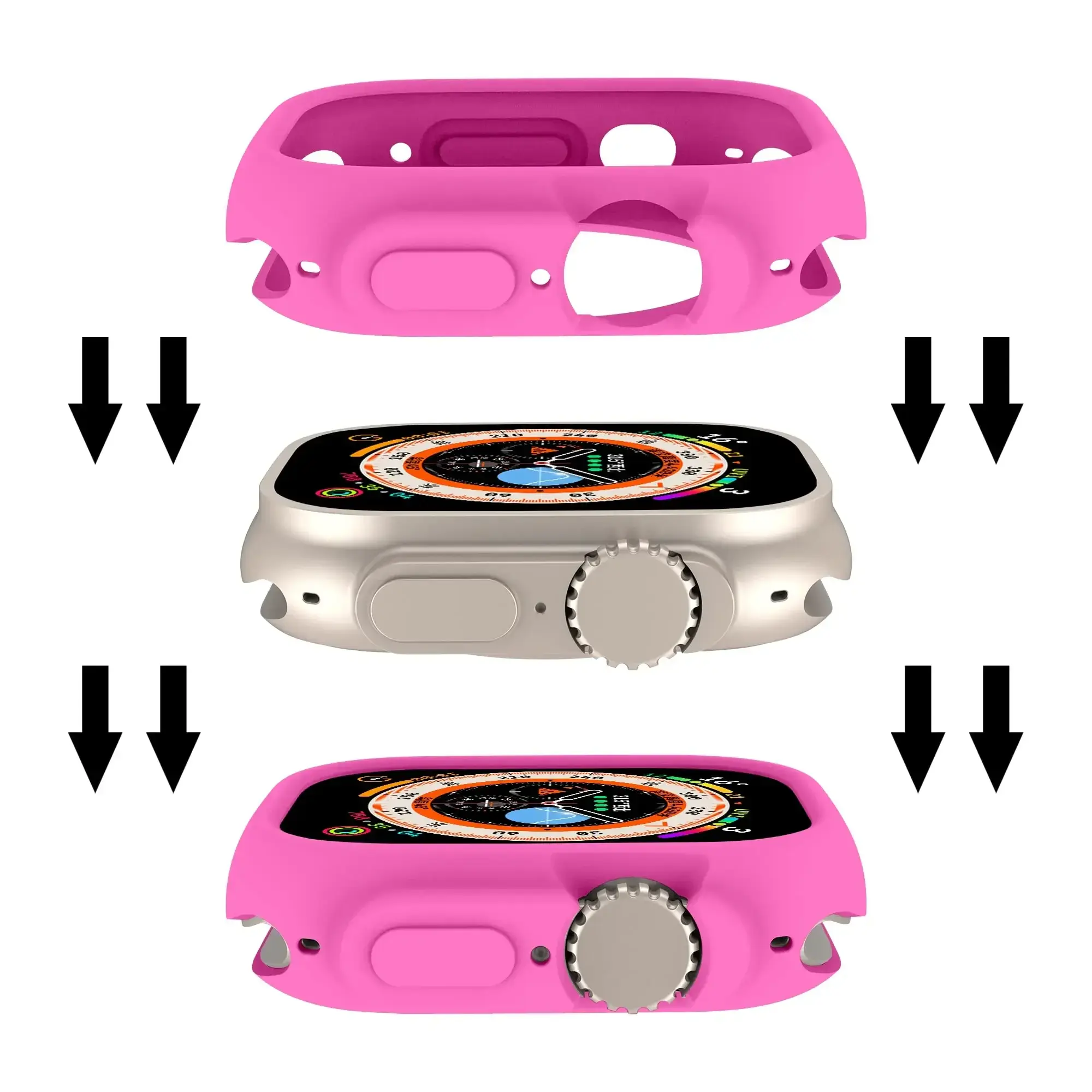 Candy Silicone Case for Apple Watch Ultra 2 49mm Cover 9 8 7 6 Se 5 4 45mm 42mm Protection Iwatch Series 44mm 40mm 41mm Bumper