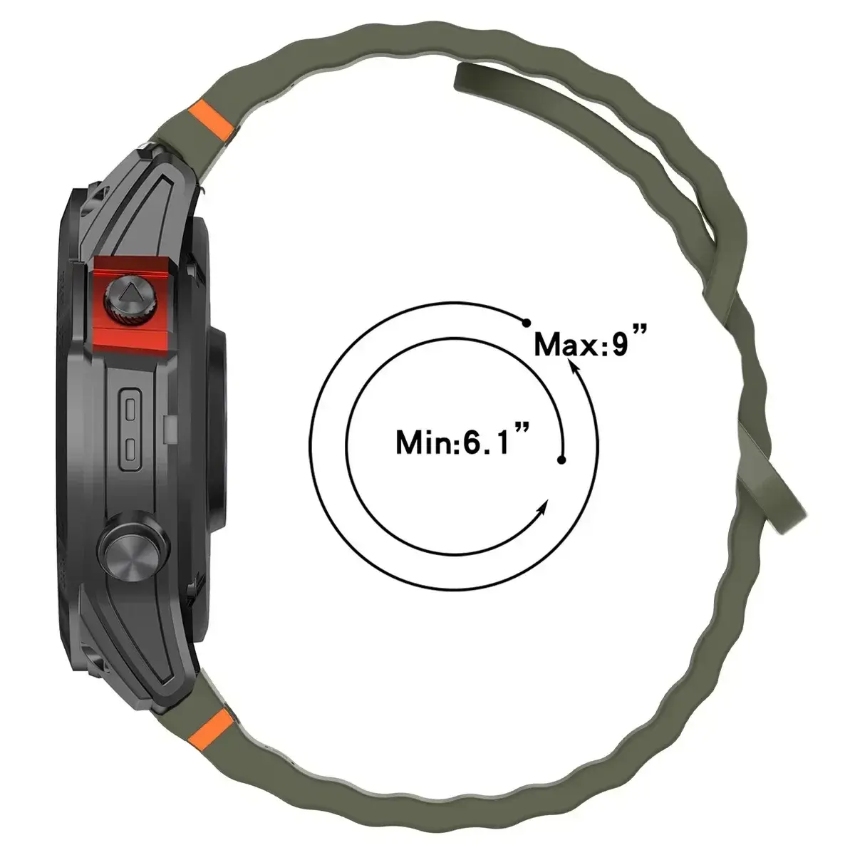 26mm 22mm Silicone Strap For Garmin Fenix 8 E 7 7X 6X Pro 5XPlus Epix Pro Gen 2 47mm 51mm/Enduro 3 QuickFit Watchband Bracelet