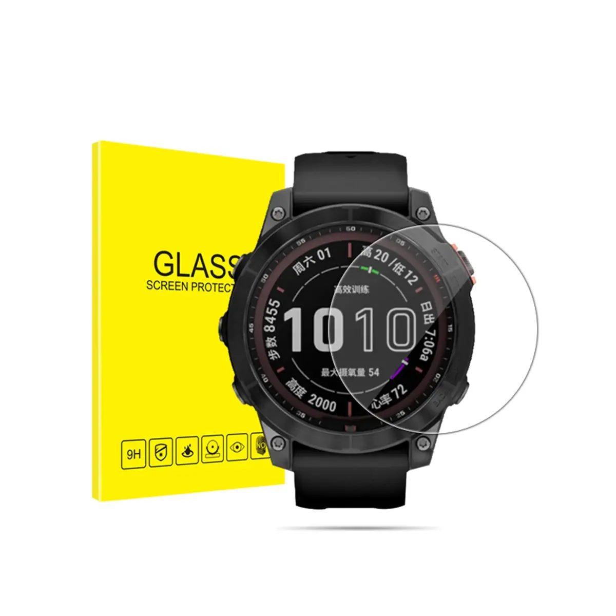 2-in-1 Silicone Case + Tempered Glass for Garmin Fenix 7 7S 7X 6 6S 6X Pro 5 5S Smart Watch Protective Cover & Screen Protector