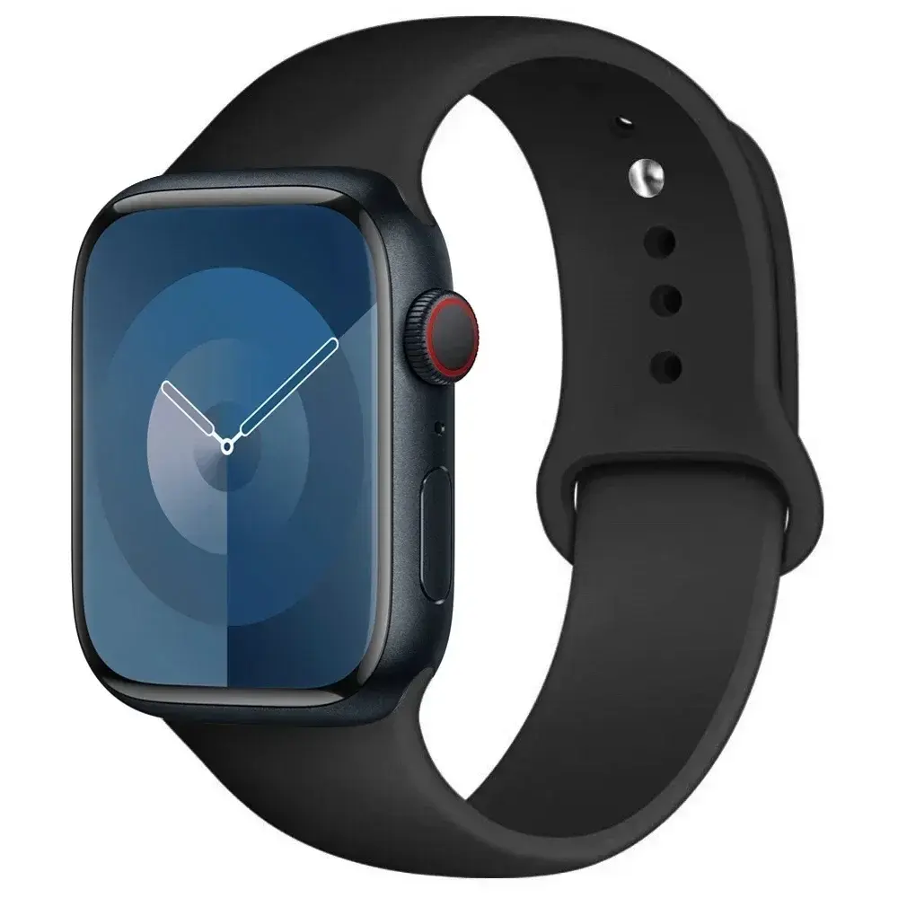 Silicone Band For Apple Watch strap 44 45mm 40 41mm 42-38mm 46mm sport bracelet iwatch series 10 9 8 7 6 5 4 3 SE 9 Ultra 2 49mm
