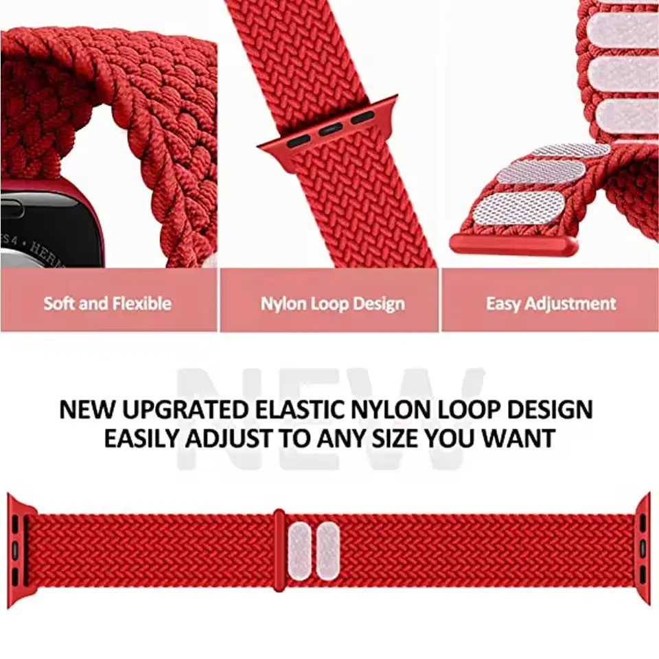 Braided Solo Loop strap For Apple watch ultra 49mm 46mm 45mm 44mm 40mm 42mm correa bracelet iWatch series 10 9 8 7 SE 6 5 strap