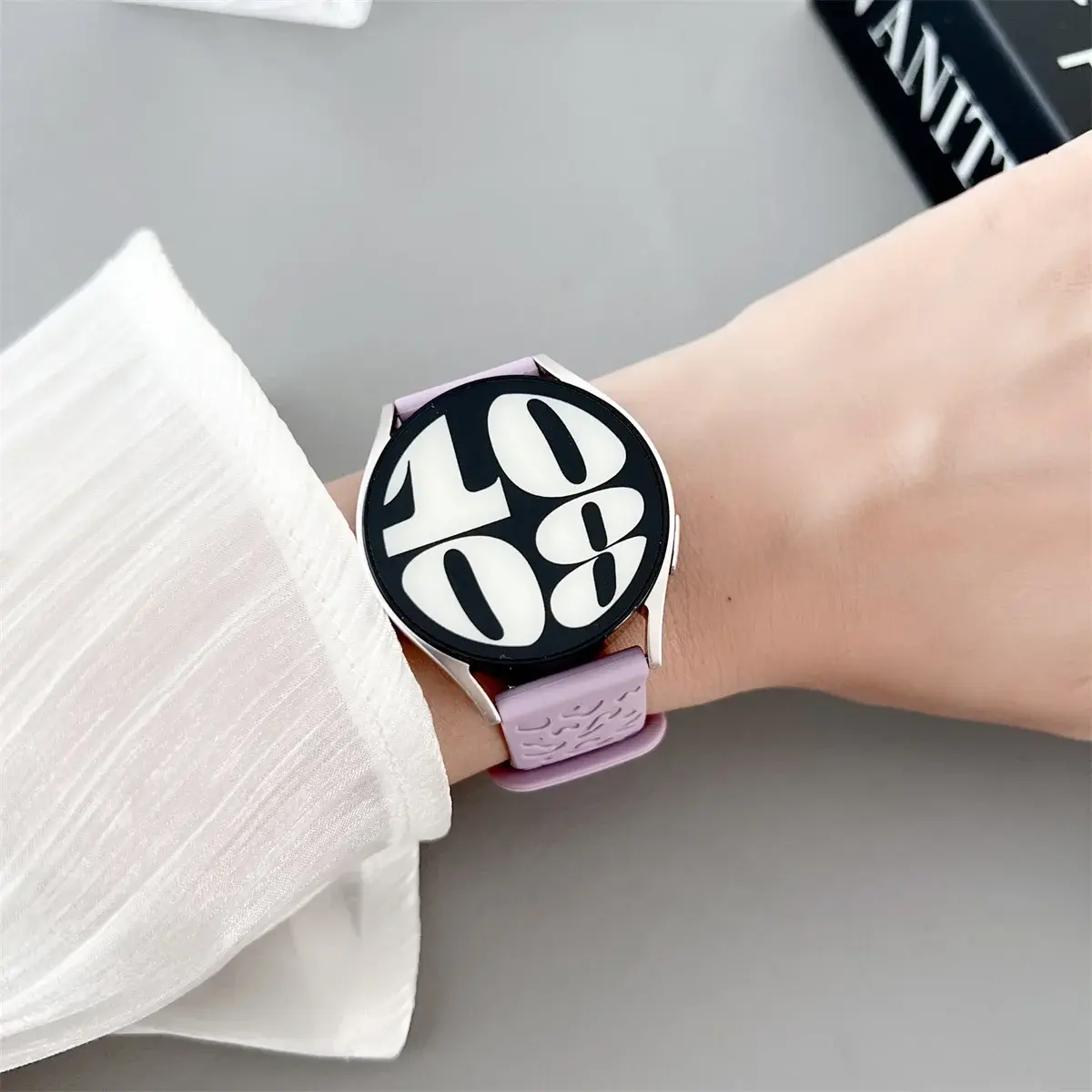 20mm 22mm leopard Engraved Band for Samsung Galaxy Watch 7 6 5 4 40mm 44mm Gear S3 Silicone Strap for Huawei Watch GT5 4Pro 3