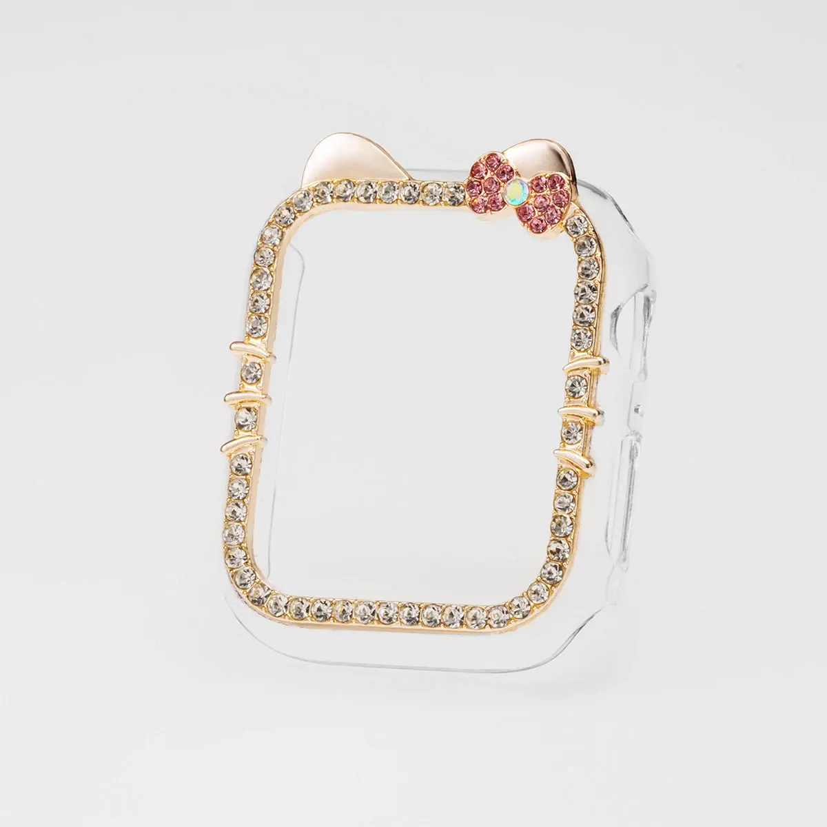 Bling Cartoon For Apple Watch Ultra Series 38/40/41Mm Strap Girl's Heart Birthday Gift Suitable For Iwatch 42/44/45Mm Watch Case