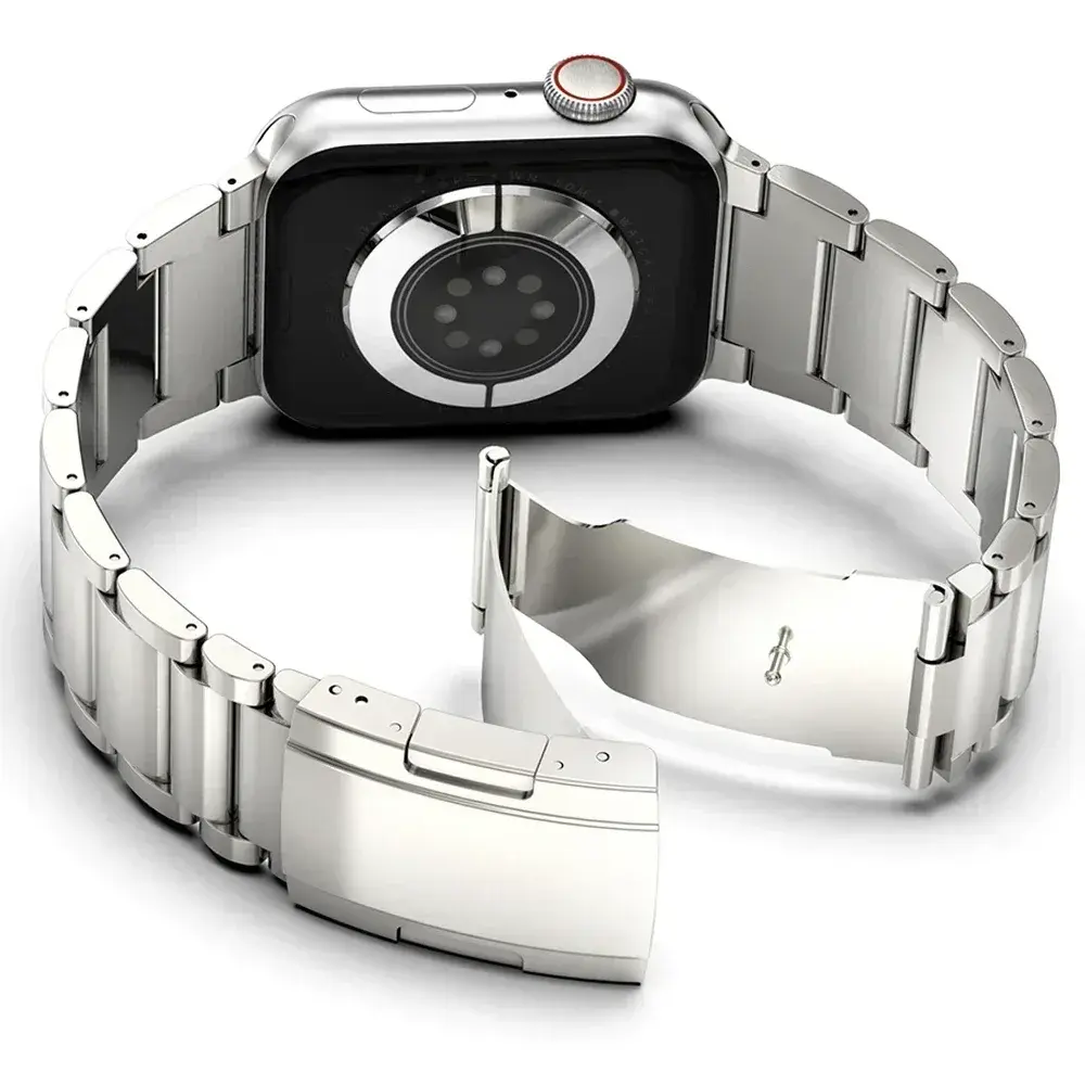Business Titanium Strap For Apple Watch Ultra 2 49MM Metal Bracelet 44MM 45MM For IWatch Series 8 9 7 6 5 4 3 SE 44MM 40MM Band