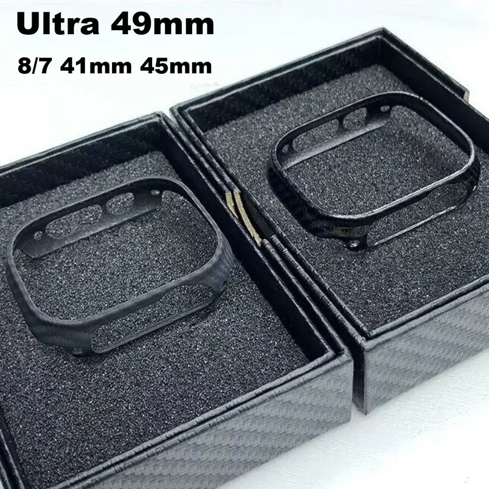 Ultra 2 Thin Genuine Carbon Fiber Case for Apple Watch Series 49mm 8 7 41mm 45mm Aramid Fiber Cover for iWatch Protective Case