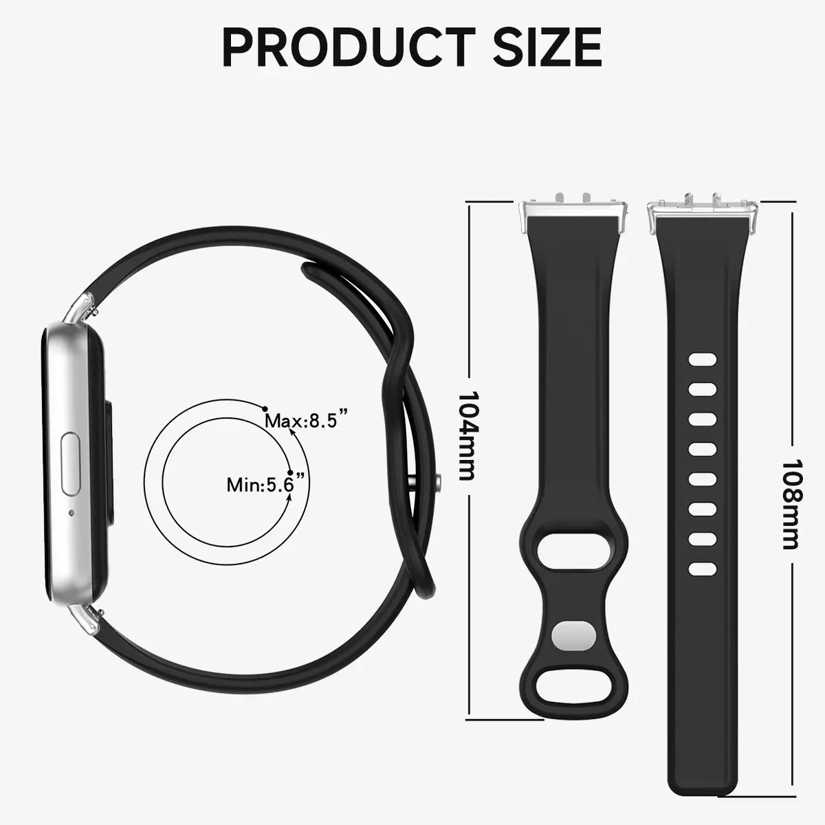 Thin Silicone Strap for Samsung Galaxy Fit 3 Band Solid Color Strap Bracelet for Samsung Galaxy Fit 3 Soft Rubber Bracelet Band