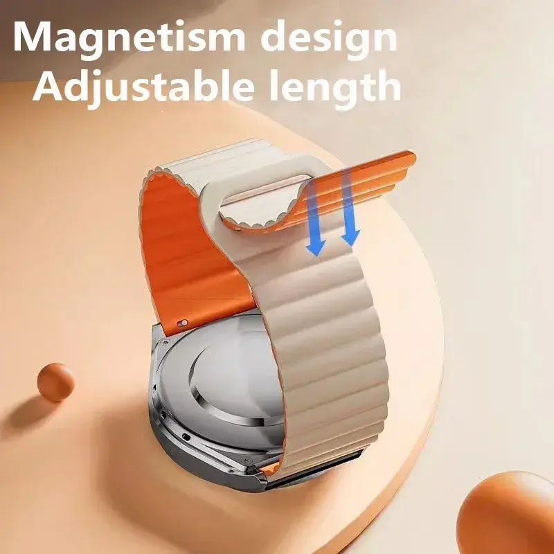 Magnetic Loop Strap For Samsung Galaxy Watch 7 6 5 4 40 44MM/4 6 Classic 46 43 47mm/5Pro 45mm Band Silicone 20mm 22mm Watchband