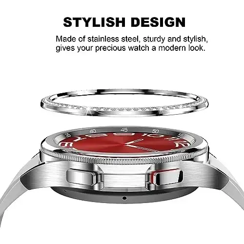 Diamond Bezel for Samsung Galaxy Watch 6 43mm 47mm Diamond Decoration Bezel Protector Protective Case for Galaxy Watch6