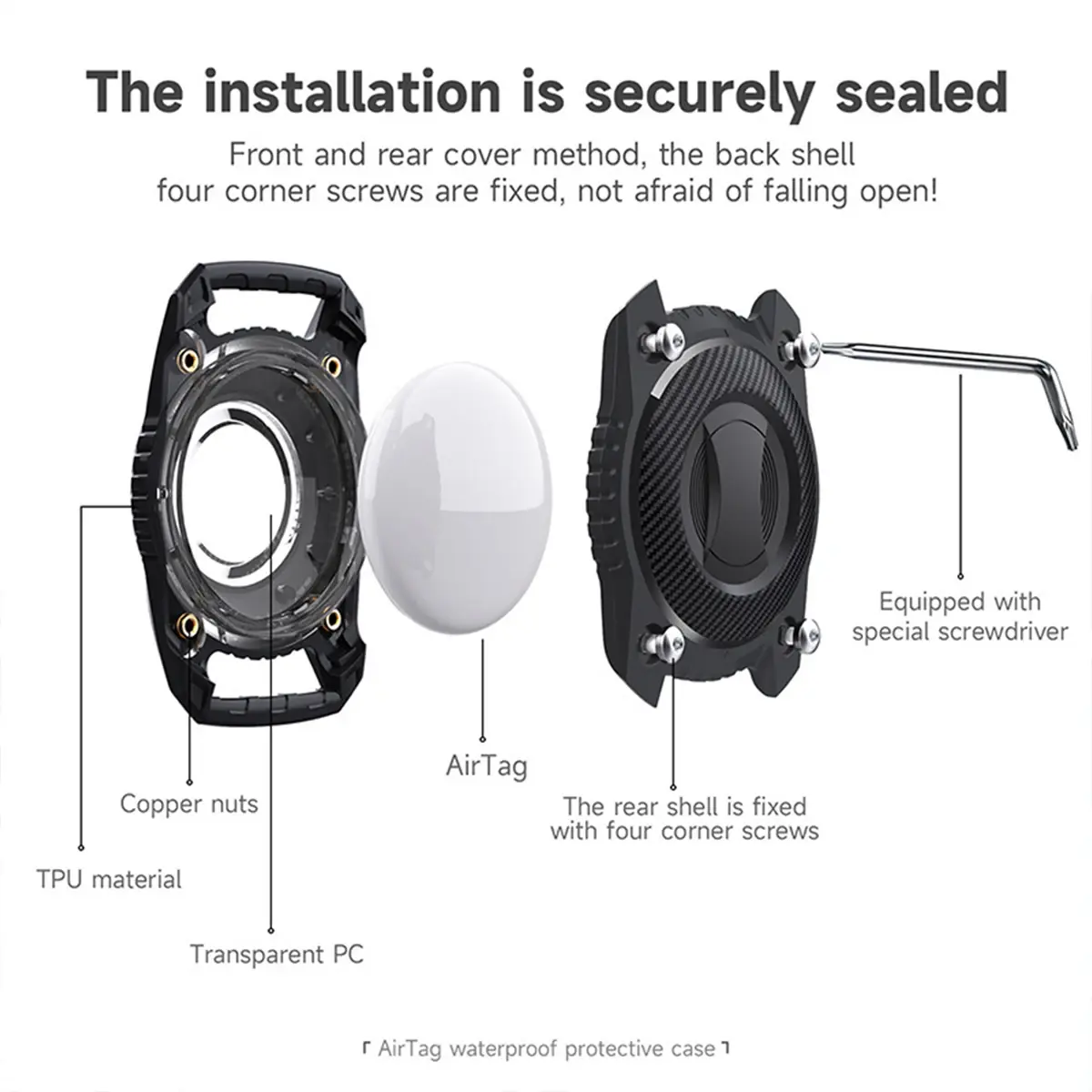 For Apple Case Dog Cat Collar GPS Finder IP67 Waterproof Protective Case For Apple Air Tag Anti-loss Device Tracker Holder