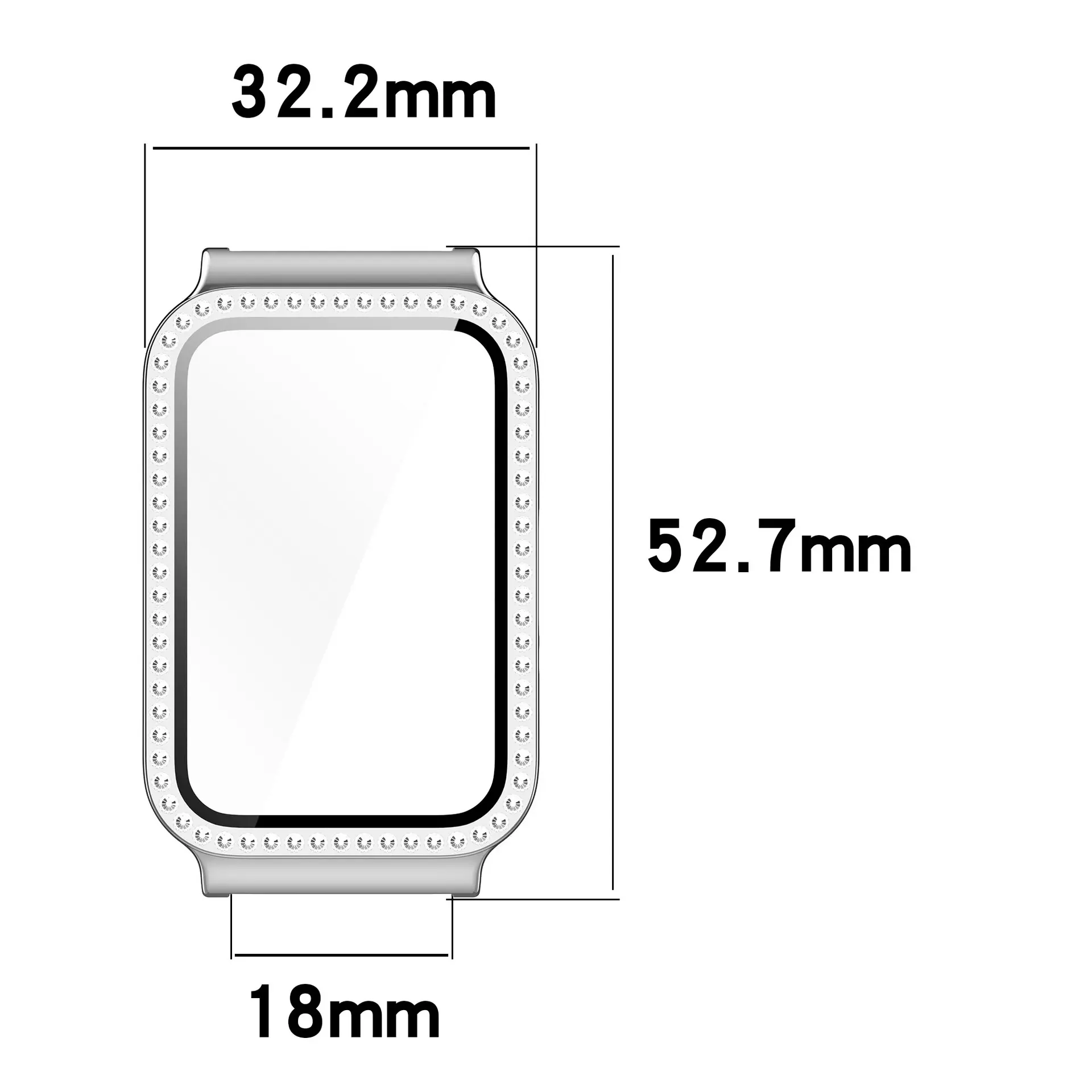Protector Bling PC Hollow Case For Samsung Galaxy Fit 3 Samrt Watch Strap Diamond Crystal Bumper Protective Cover Screen