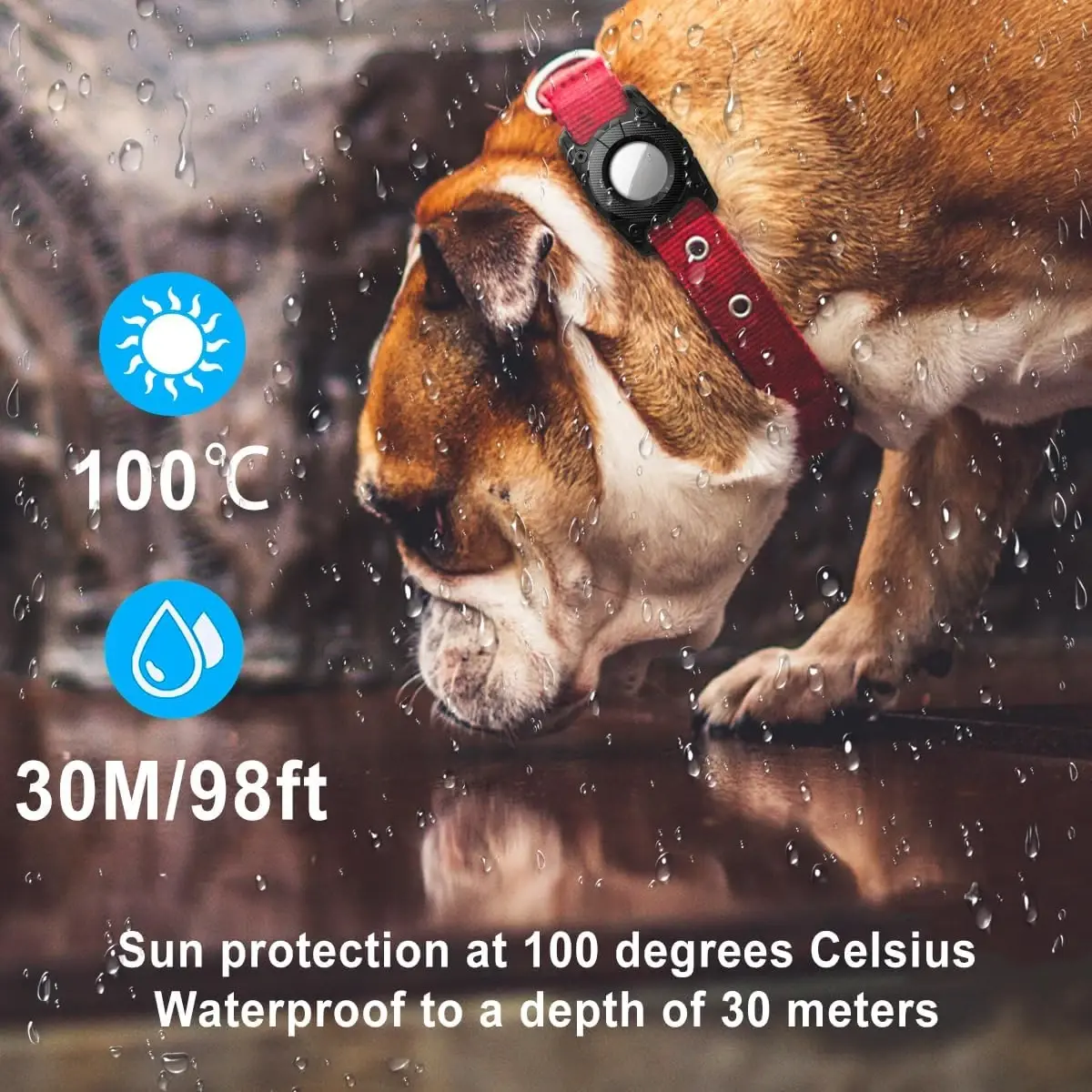 For Apple Case Dog Cat Collar GPS Finder IP67 Waterproof Protective Case For Apple Air Tag Anti-loss Device Tracker Holder