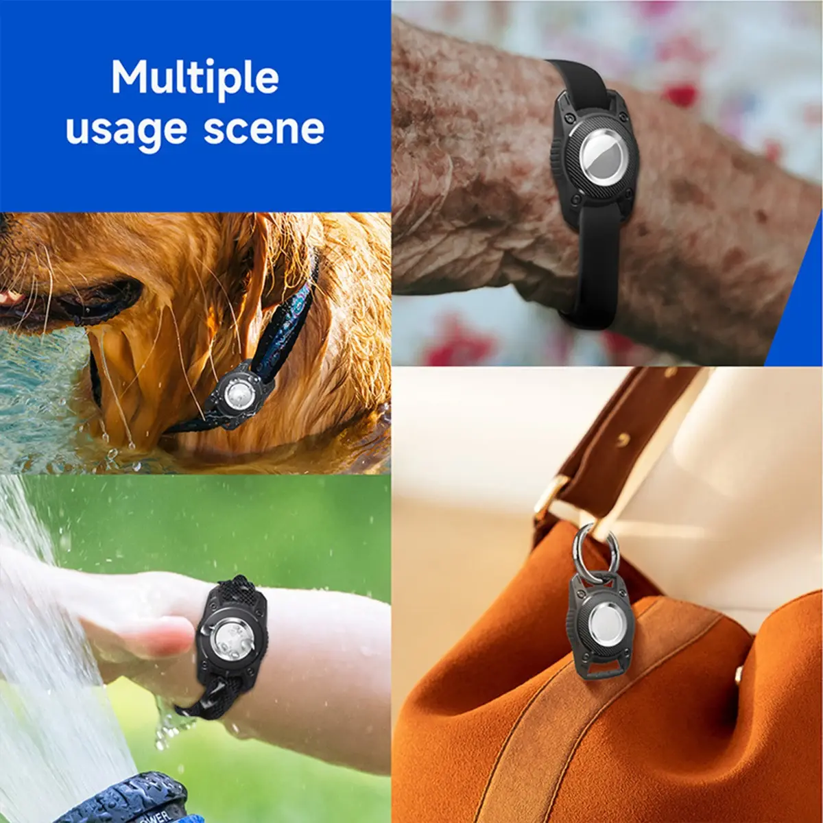 For Apple Case Dog Cat Collar GPS Finder IP67 Waterproof Protective Case For Apple Air Tag Anti-loss Device Tracker Holder