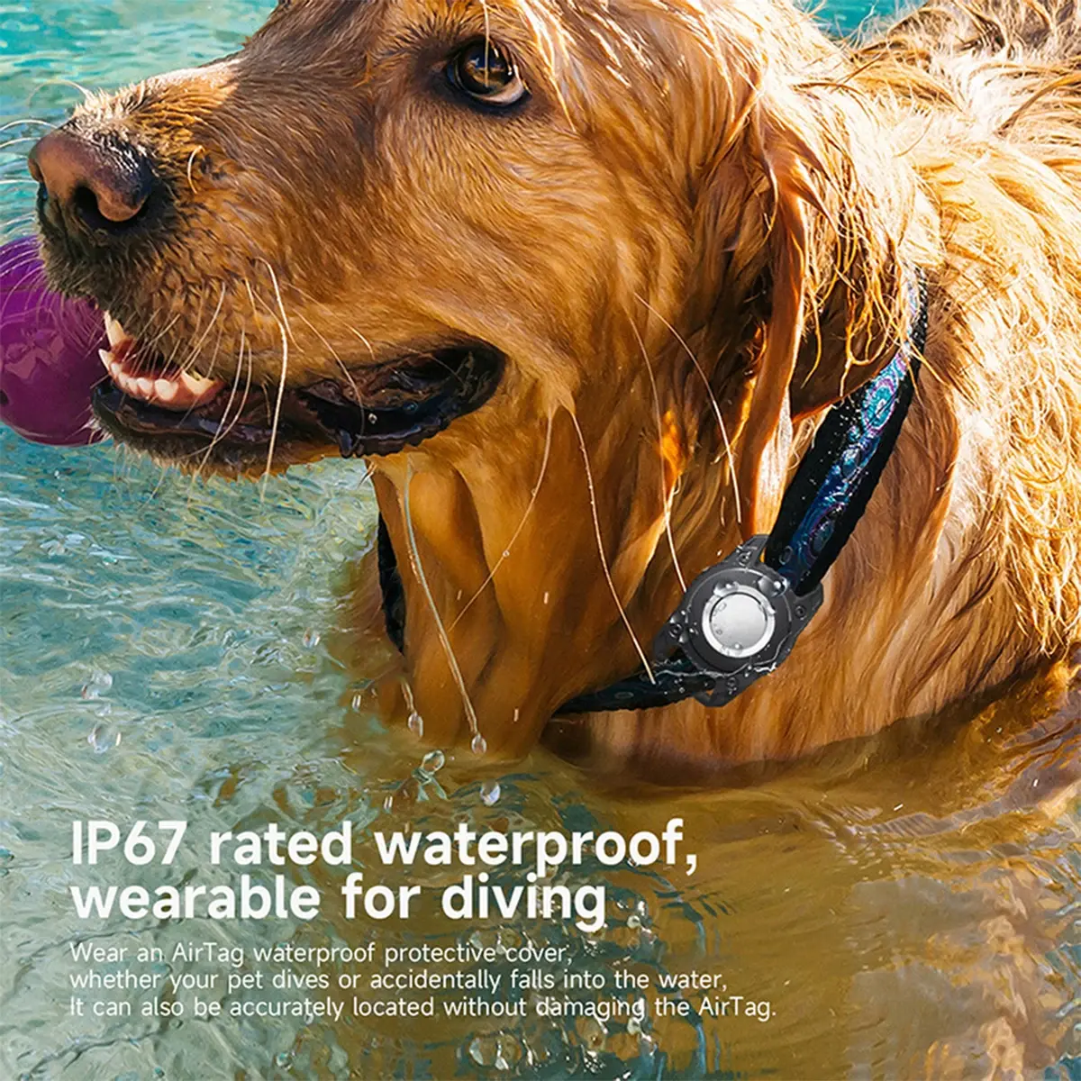 For Apple Case Dog Cat Collar GPS Finder IP67 Waterproof Protective Case For Apple Air Tag Anti-loss Device Tracker Holder