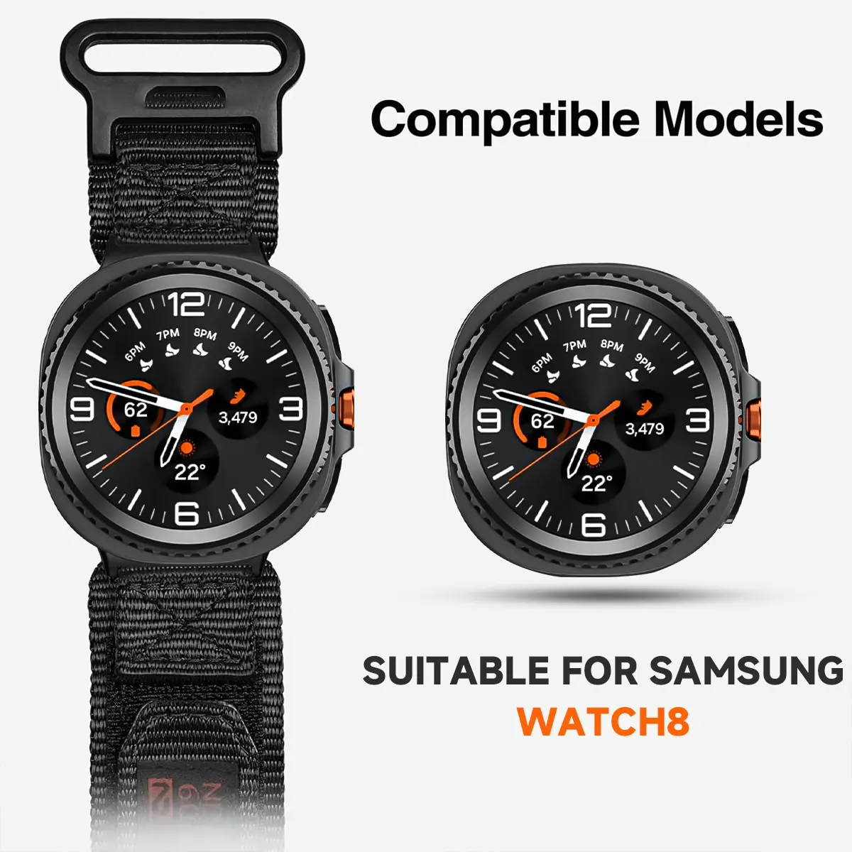 Quick Fit Nylon Band for Samsung Galaxy Watch 8 ultra2/8Classic Wristband Sport Bracelet for Samsung Galaxy7 Ultra 47 Aaccessory