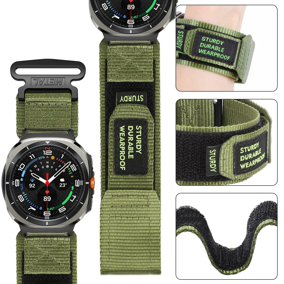 No Gaps Nylon Strap For Samsung Galaxy Watch 7 Ultra 47mm Quick Fit Band Sports Bracelet For Galaxy Watch Ultra 47mm Wristband