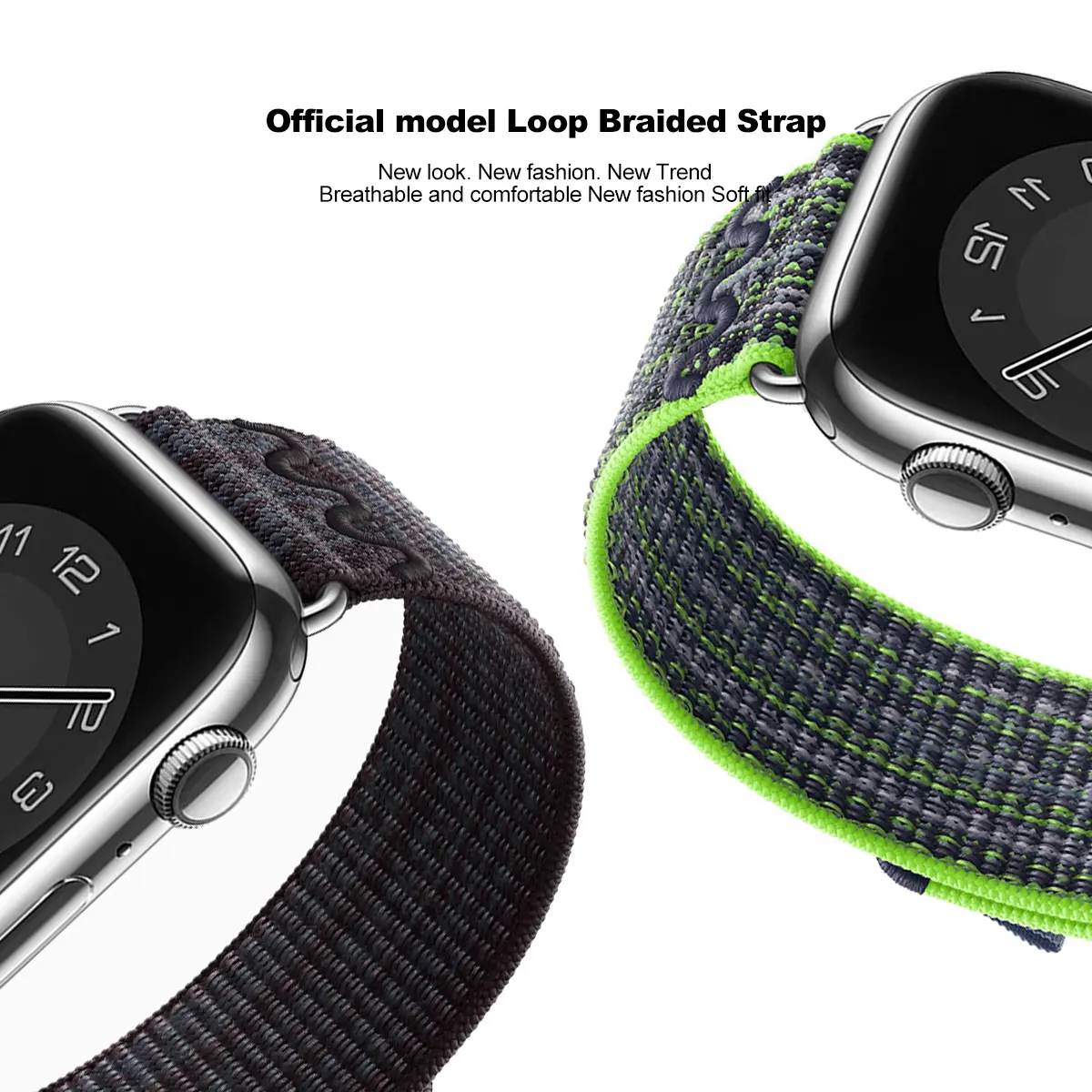 Nylon Sport Strap for Apple Watch Band 49mm for Nike Loop Bracelet iWatch S10 9 8 7 6 5 4 3 se2 Ultra 2 46mm 45mm 44mm 41mm 42mm