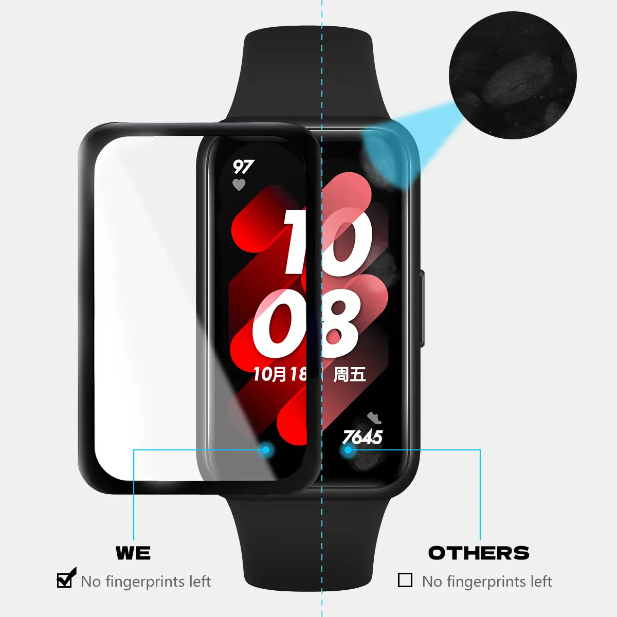 3D Protective Film for Samsung Galaxy Fit 3 Screen Protector Anti-scratch for Galaxy Fit3 Smartwatch Protector (Not Glass)