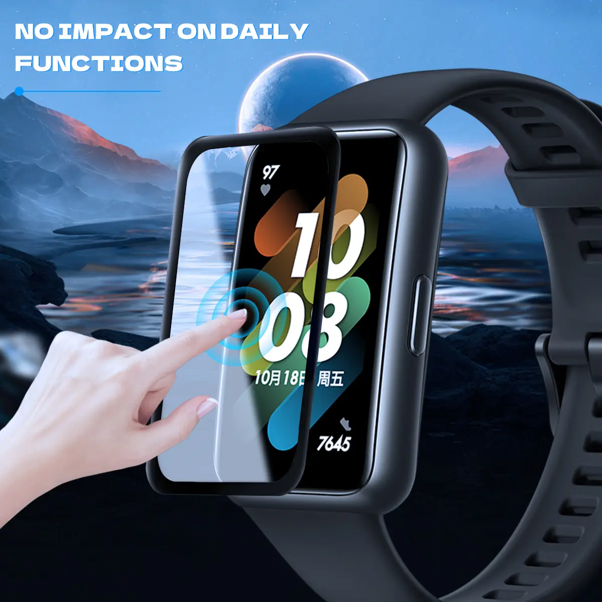 3D Protective Film for Samsung Galaxy Fit 3 Screen Protector Anti-scratch for Galaxy Fit3 Smartwatch Protector (Not Glass)