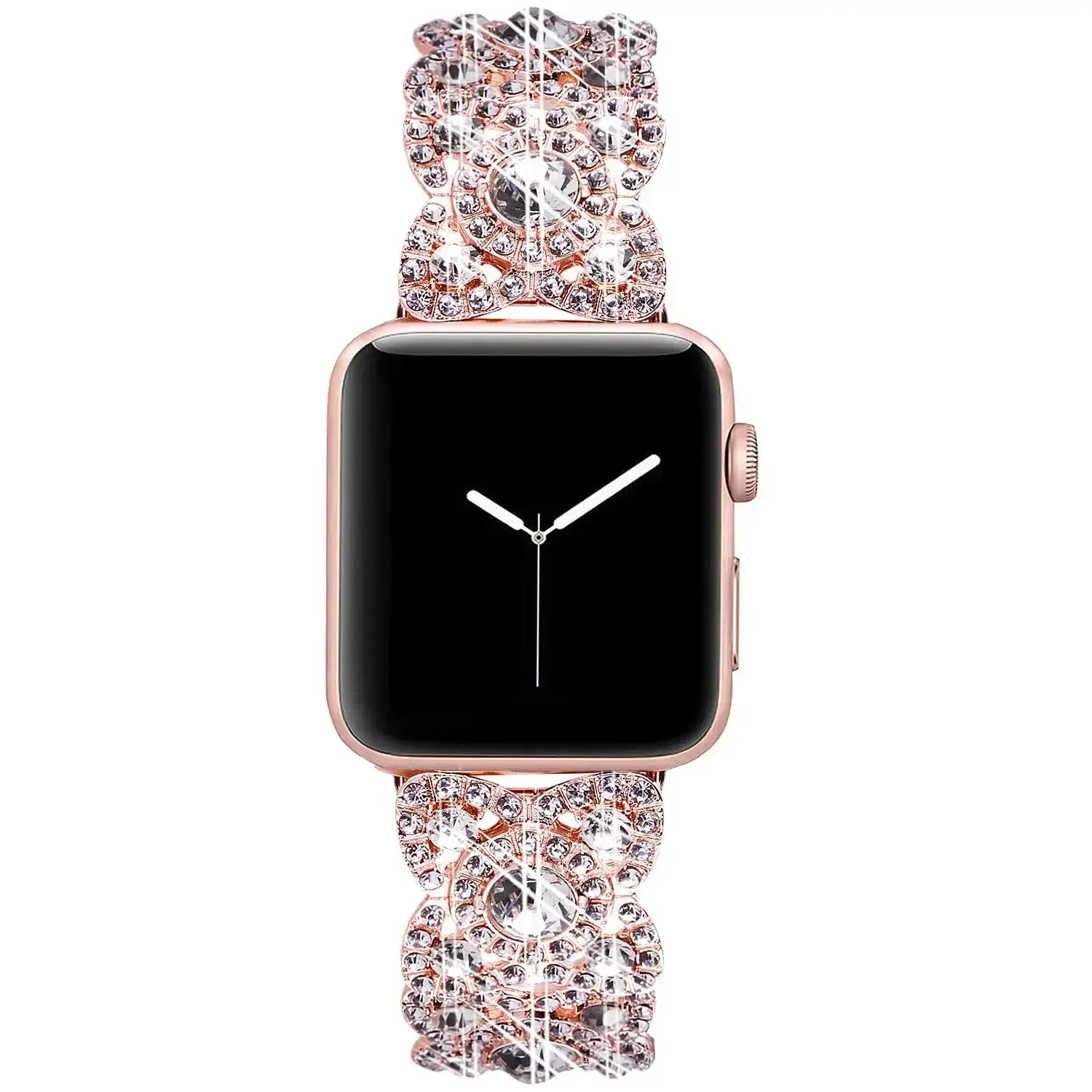 Bling Band for Apple Watch Ultra2 38mm 40mm 42mm 44mm 41mm 45mm 49mm Diamond Metal Wristband Strap Iwatch Series9 8 7 6 SE 5 4 3