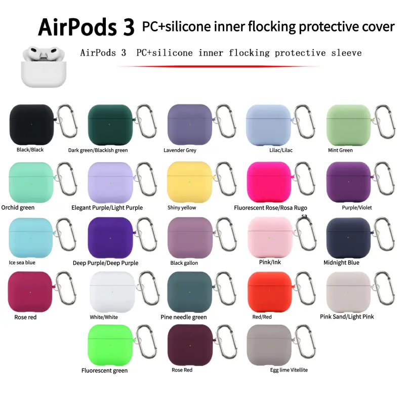 For Apple Airpods 4 3 2 1 Bright Fluorescent Silicone Earphone Case For Apple AirPods Pro 2 Wireless Bluetooth Headphone Cover