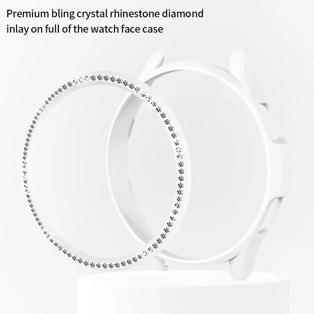 Case+Diamond Bezel for Samsung Galaxy Watch 6 Classic 43mm 47mm Matte Frame Protector Bumper for Watch 6 Classic Accessories