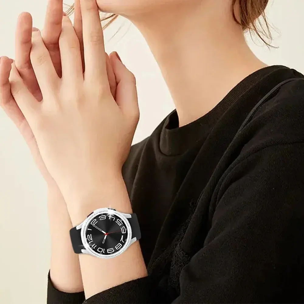 Case+Diamond Bezel for Samsung Galaxy Watch 6 Classic 43mm 47mm Matte Frame Protector Bumper for Watch 6 Classic Accessories