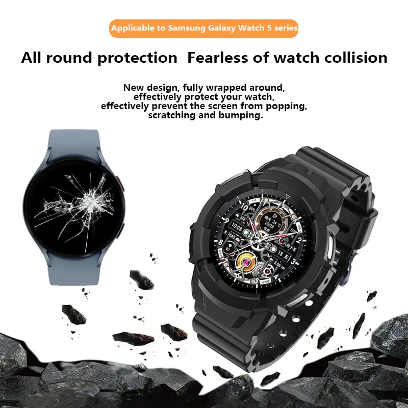 Soft Fashion Cover For Samsung Galaxy Watch 5 40mm 44mm Silicone Protector Case Strap For Samsung Watch 5 Pro 45mm Bumper