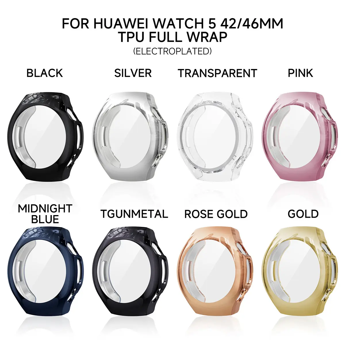 TPU Case For Huawei watch 5 46mm 42mm accessories All-Around Shockproof Protective Bumper Frame shell for Huawei watch5 46 cover