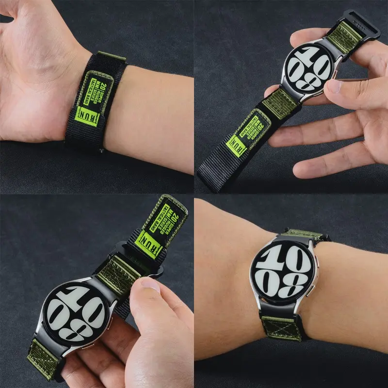 Nylon Band for Samsung Galaxy watch 7/6/5/4 40 44mm Sport bracelet for galaxy watch 7 6 5 4 Elastic breathable smartwatch