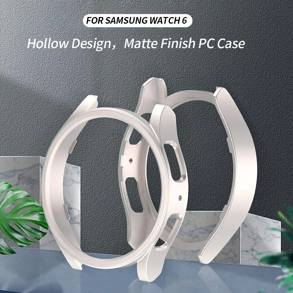 Case for Samsung Galaxy Watch 6 40mm 44mm PC Hard Hollow Frame Protective Bumper for Galaxy Watch 6 Classic 43mm 47mm Cover