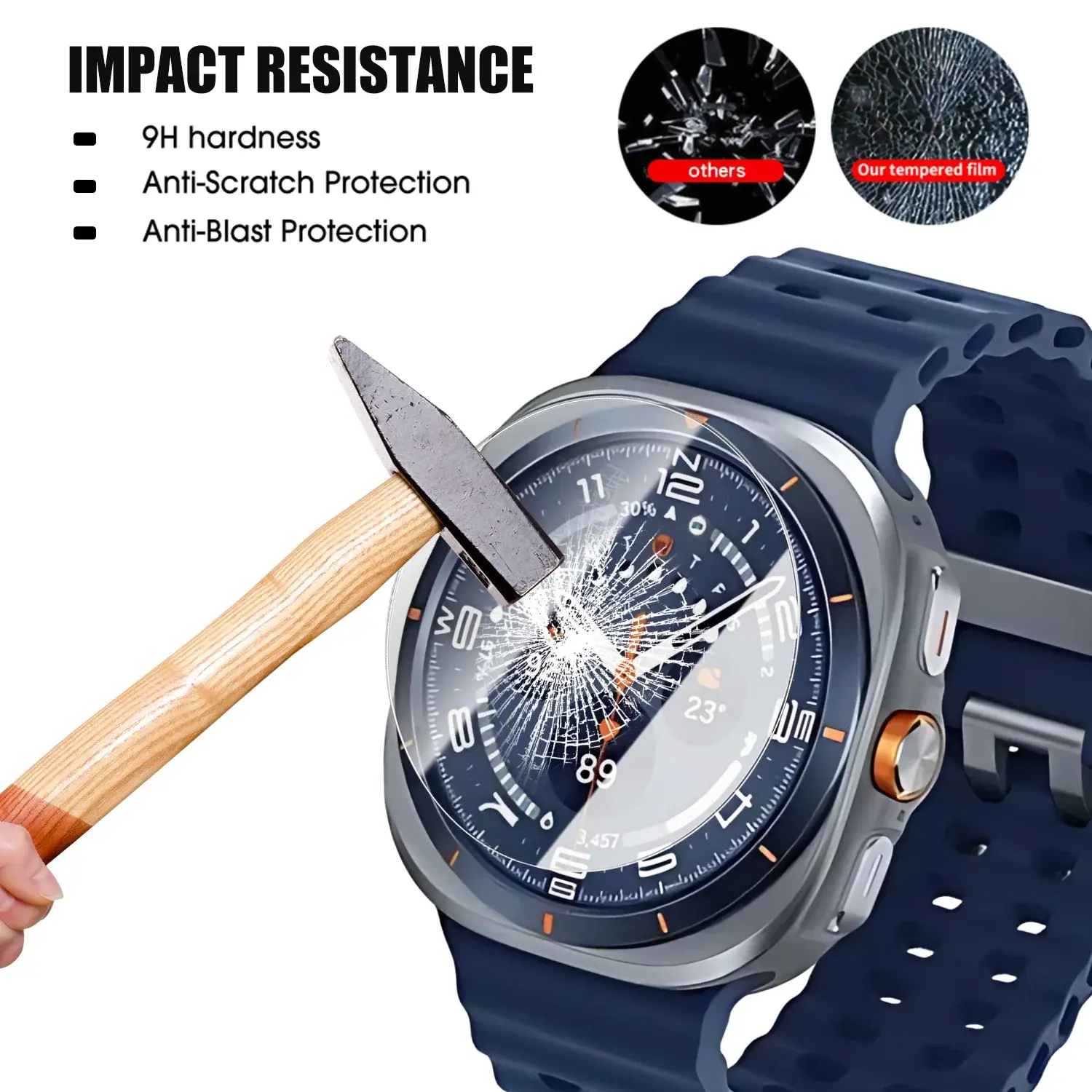 Screen Protector for Samsung Galaxy Watch 8 40mm 44mm Classic Tempered Glass Protective Film Auto-alignment Installation kit