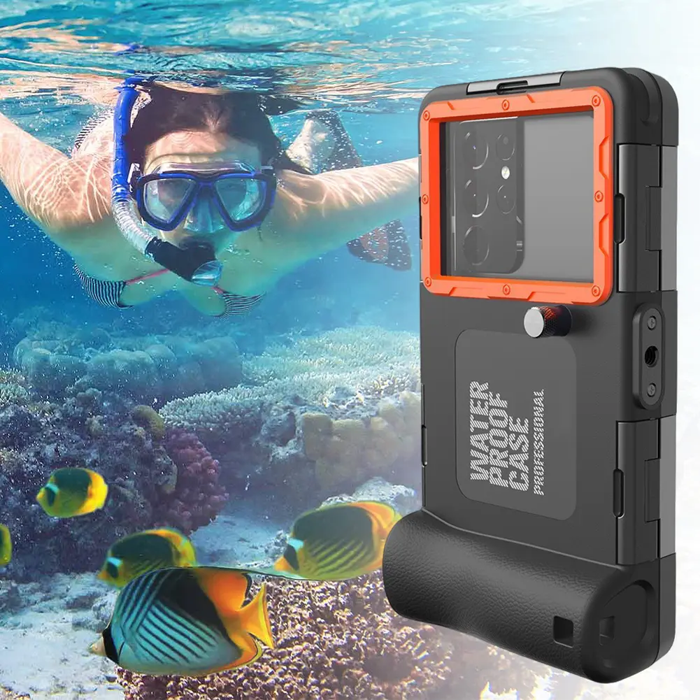 Underwater Phone Case Professional Scuba Dive Phone Case Universal Waterproof Cellphone Case for Underwater Photo Video Taking