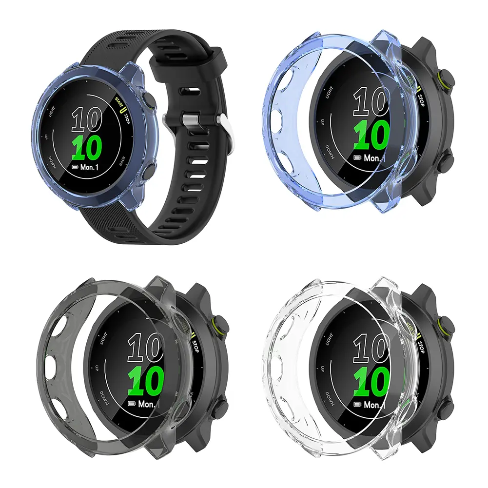 Anti-Scratch Skin Frame Cover TPU Replacement Protectors Shell Bumper Watch for Garmin Forerunner 55/158 Smartwatch
