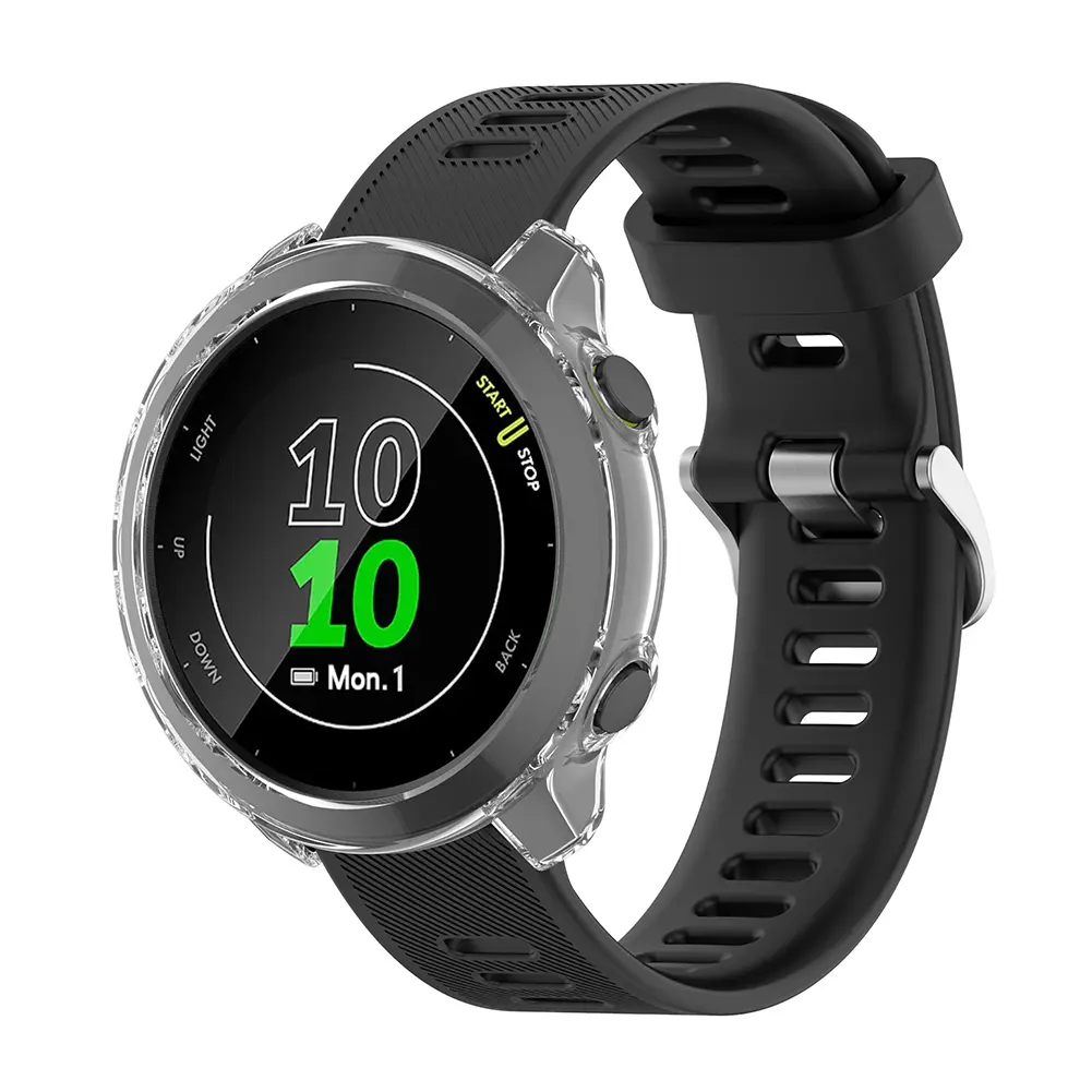 Anti-Scratch Skin Frame Cover TPU Replacement Protectors Shell Bumper Watch for Garmin Forerunner 55/158 Smartwatch