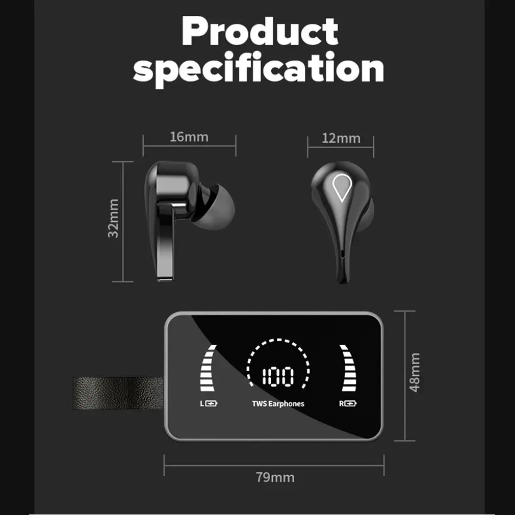 Wireless In-Ear Headphone TWS Earphone Bluetooth Earbud Headset For Ear Phone Buds Blutooth Gaming Bloothooth Gamer Earpiece H3S