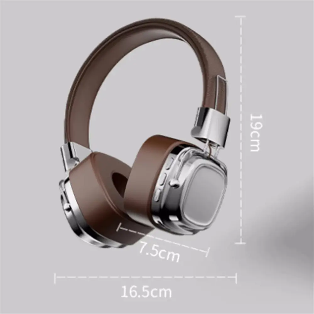 Retro Classic Over-Ear Headphone Bluetooth 5.3 DJ Stereo/TF Card Wireless Headphones Folding Sports Rock Music Headphoe with Mic