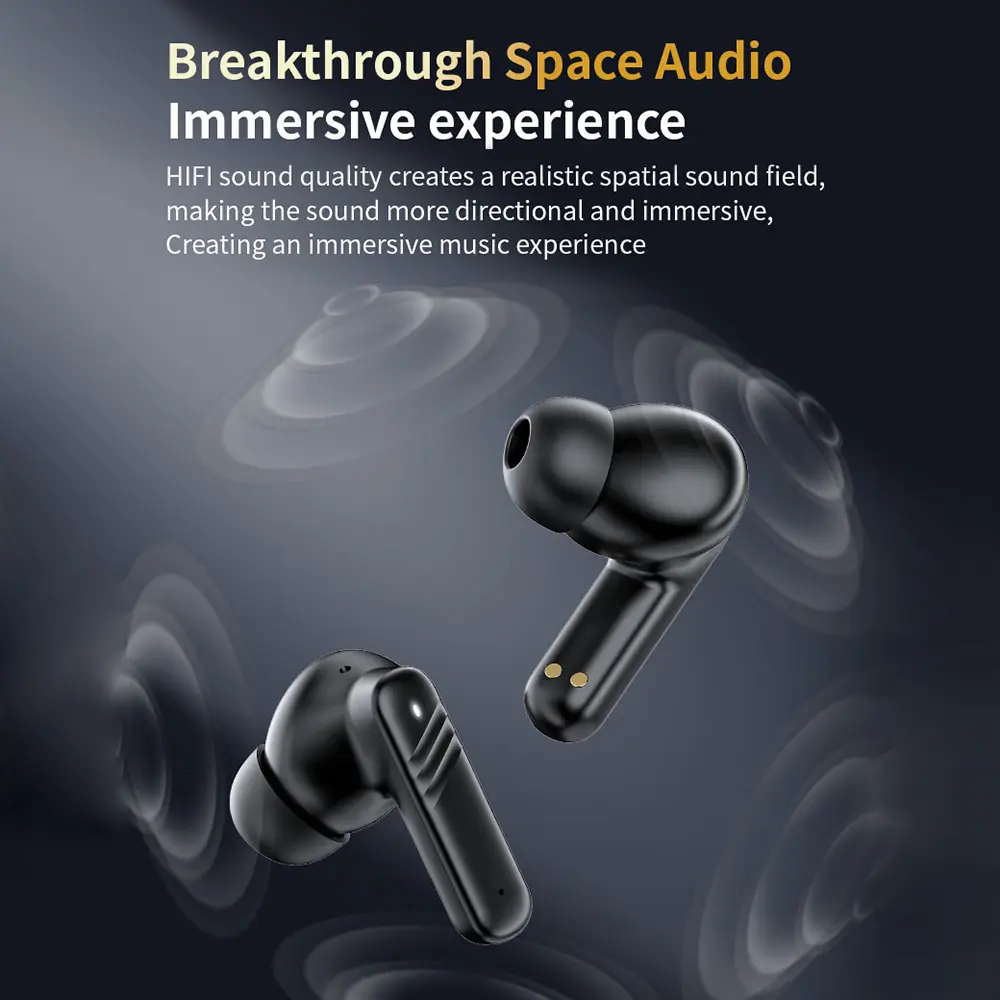 LX10 Wireless Bluetooth Headphones ANC Noise Cancelling Earphone With Mic Touch Screen HiFi Stereo In-Ear Earbuds Gaming Headset