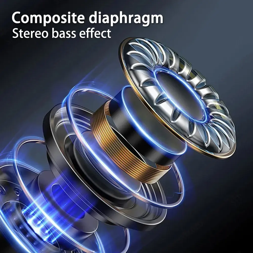 Wireless Headphones Bluetooth 5.4 Headset Handsfree Noise Cancelling Rotatable Sport Digital Display Single Ear Earhook Earphone