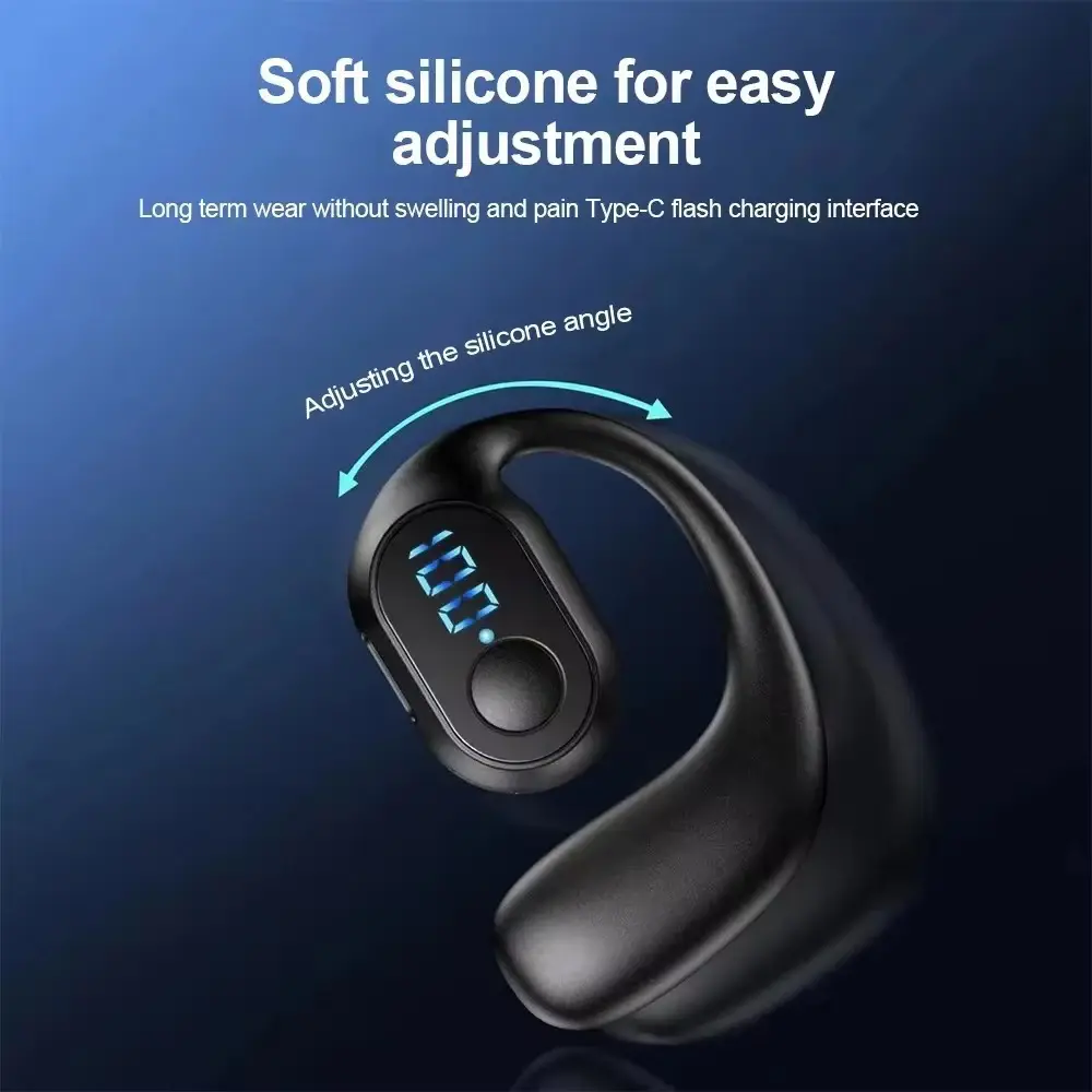 180 Rotation Wireless Ear Hook Headset Bluetooth 5.4 Earphone HiFi Stereo Noise Reduction Headphone Sports Waterproof Earbud