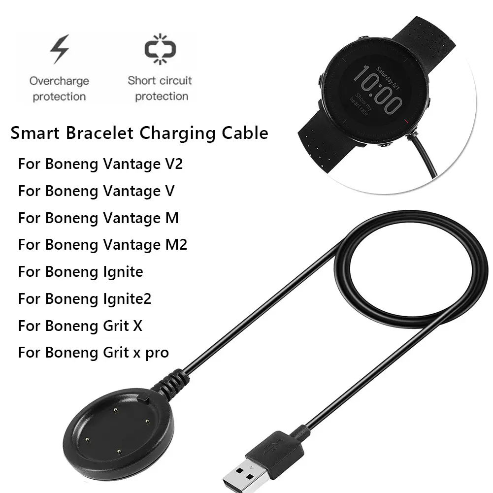 1m Charger Cable 5V 1A PVC USB Charging Cable Smart Watch Accessories Charger Cradle for Polar Ignite/Ignite 2/Grit X/Grit X Pro