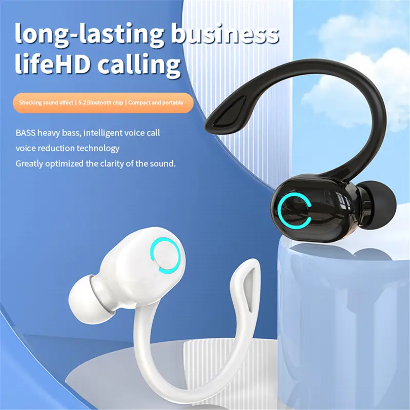 Bluetooth Headset Ear Hook Type Low Delay Noise Reduction Single Ear Sports Business Wireless Headset