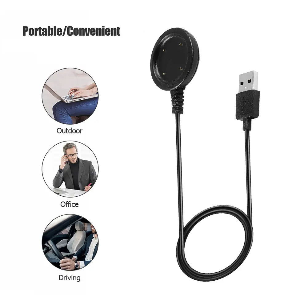 1m Charger Cable 5V 1A PVC USB Charging Cable Smart Watch Accessories Charger Cradle for Polar Ignite/Ignite 2/Grit X/Grit X Pro