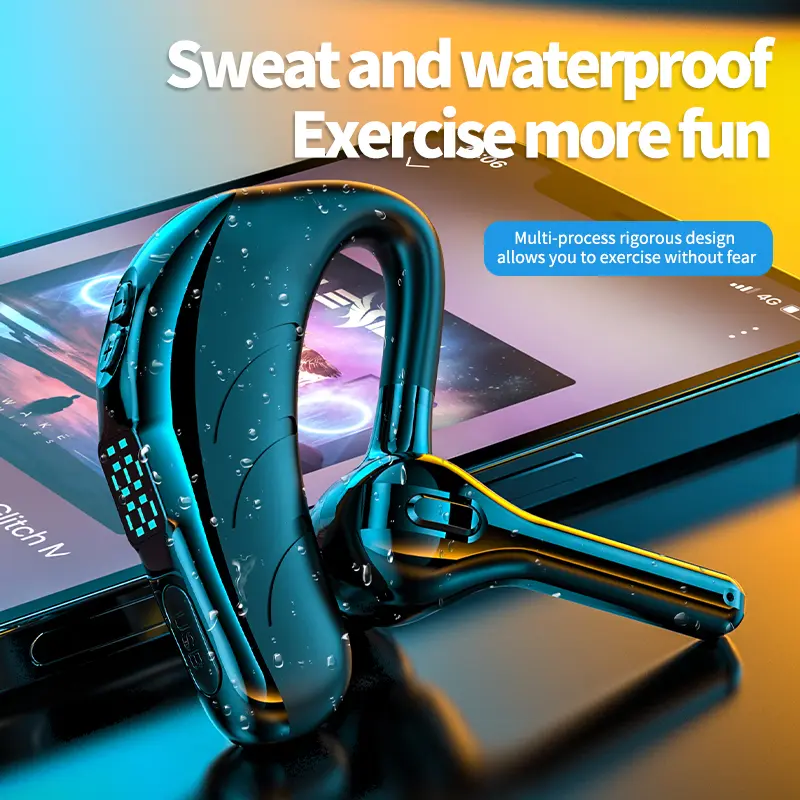X13 Bluetooth Single Earphone LED Display Long Standby Business Wireless Headphone Sports Noise Reduction Game Headset With Mic
